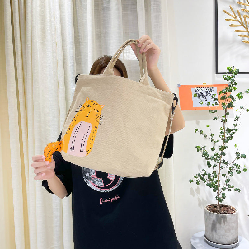 Printed Large Capacity Tote Bag One Shoulder Cloth