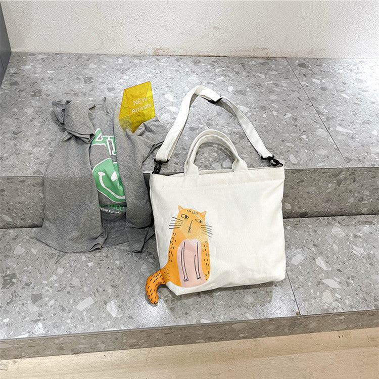 Printed Large Capacity Tote Bag One Shoulder Cloth