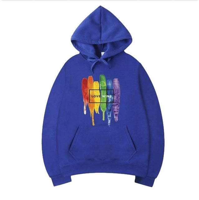 Cotton Fleece Hoodies Sweatshirts Man Love Wins Sweatshirts Hoodies Comics Hoodie