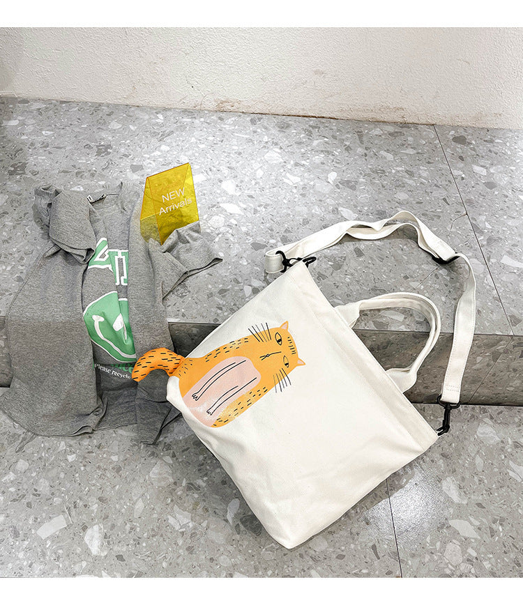 Printed Large Capacity Tote Bag One Shoulder Cloth