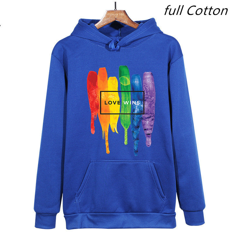 Cotton Fleece Hoodies Sweatshirts Man Love Wins Sweatshirts Hoodies Comics Hoodie