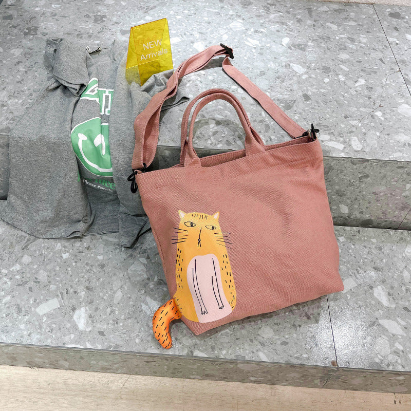 Printed Large Capacity Tote Bag One Shoulder Cloth